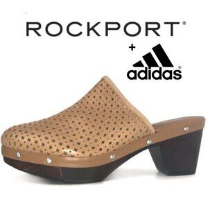 Rockport Tan and Brown Mules Comfortable Slip-On Size 8